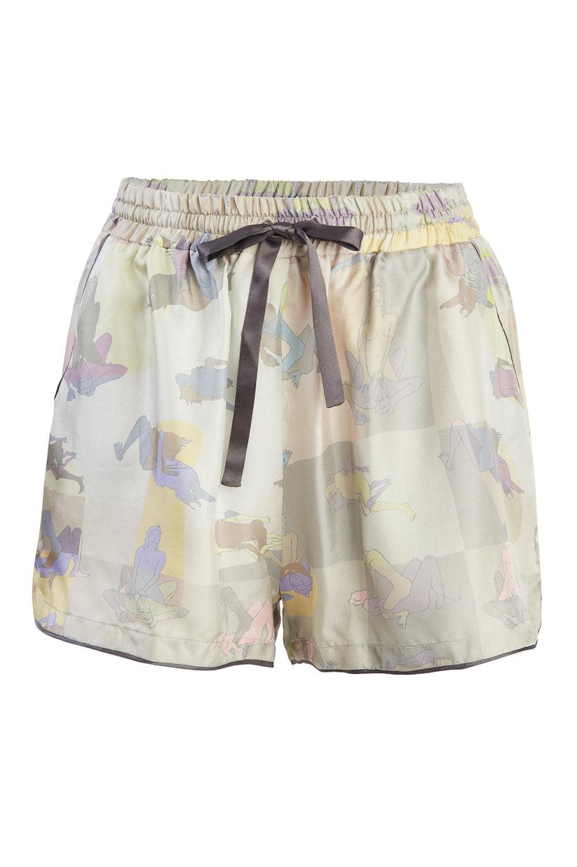 Sans Tabù Pantaloncini Corti Pura Seta “L’amore” - Moonlight