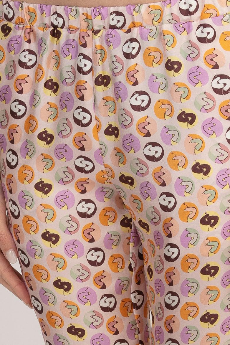 Sans Tabù Pantaloni Lunghi In Pura Seta “Il Bacio Piccolo” - Nude