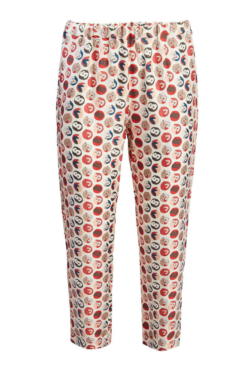 Sans Tabù Pantaloni lunghi in pura seta “Il Bacio Piccolo” - Steel