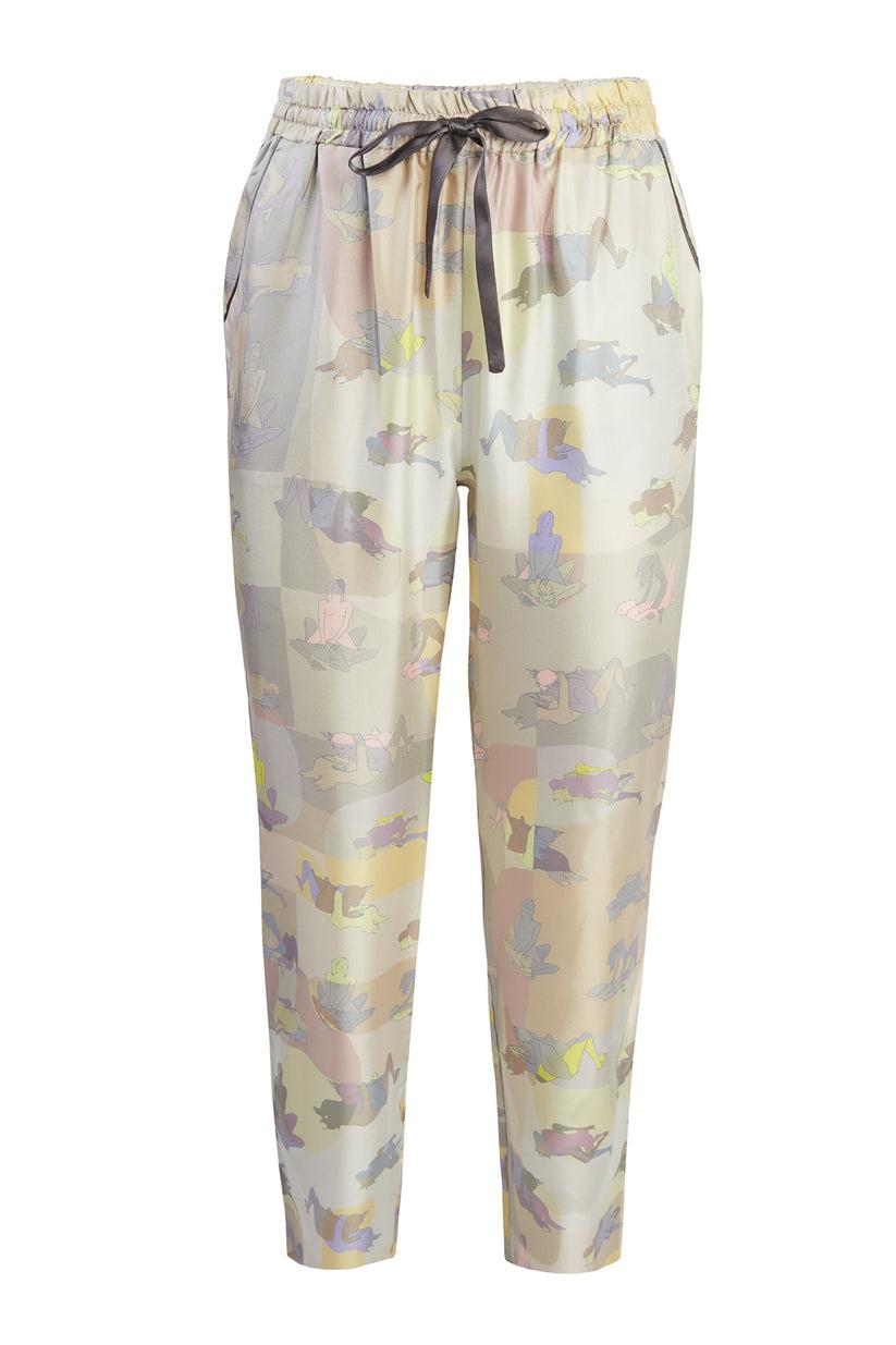 Sans Tabù Pantaloni Lunghi In Pura Seta “L’amore” - Moonlight