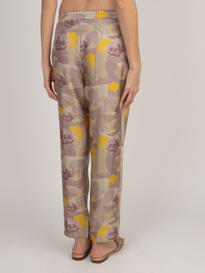 Sans Tabù Pantaloni Lunghi In Pura Seta “Pillow Talk” - Dawn