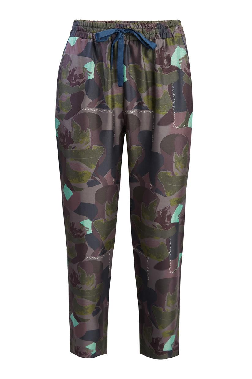 Sans Tabù Pantaloni Lunghi In Pura Seta “Pillow Talk” – Dusk