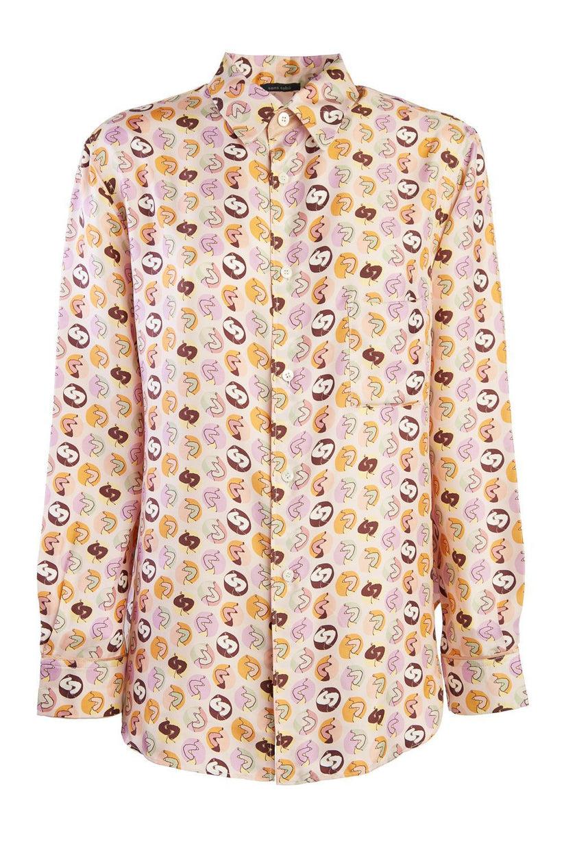 Sans Tabù Camicia In Seta “Il Bacio” - Nude