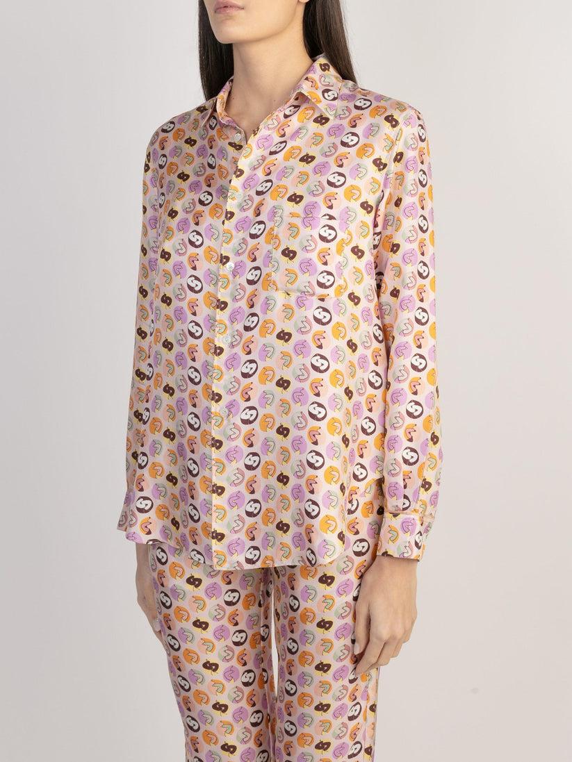 Sans Tabù Camicia In Seta “Il Bacio” - Nude