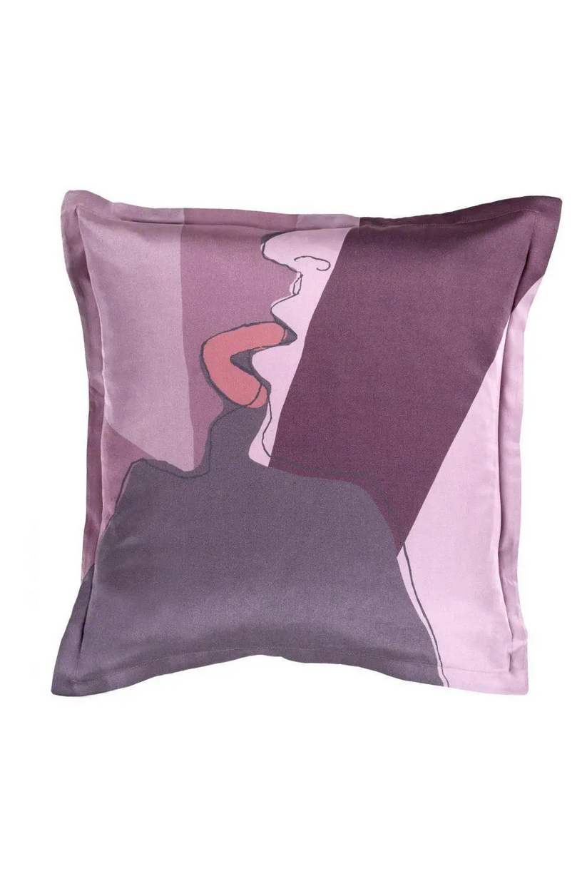 Sans Tabù Federa Quadrata In Cotone Shadow Kiss