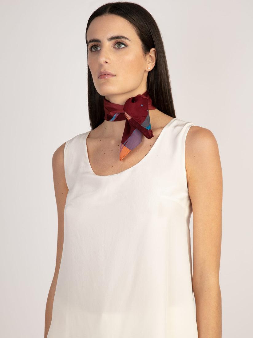 Sans Tabù Foulard pura seta "Burn Baby Burn"
