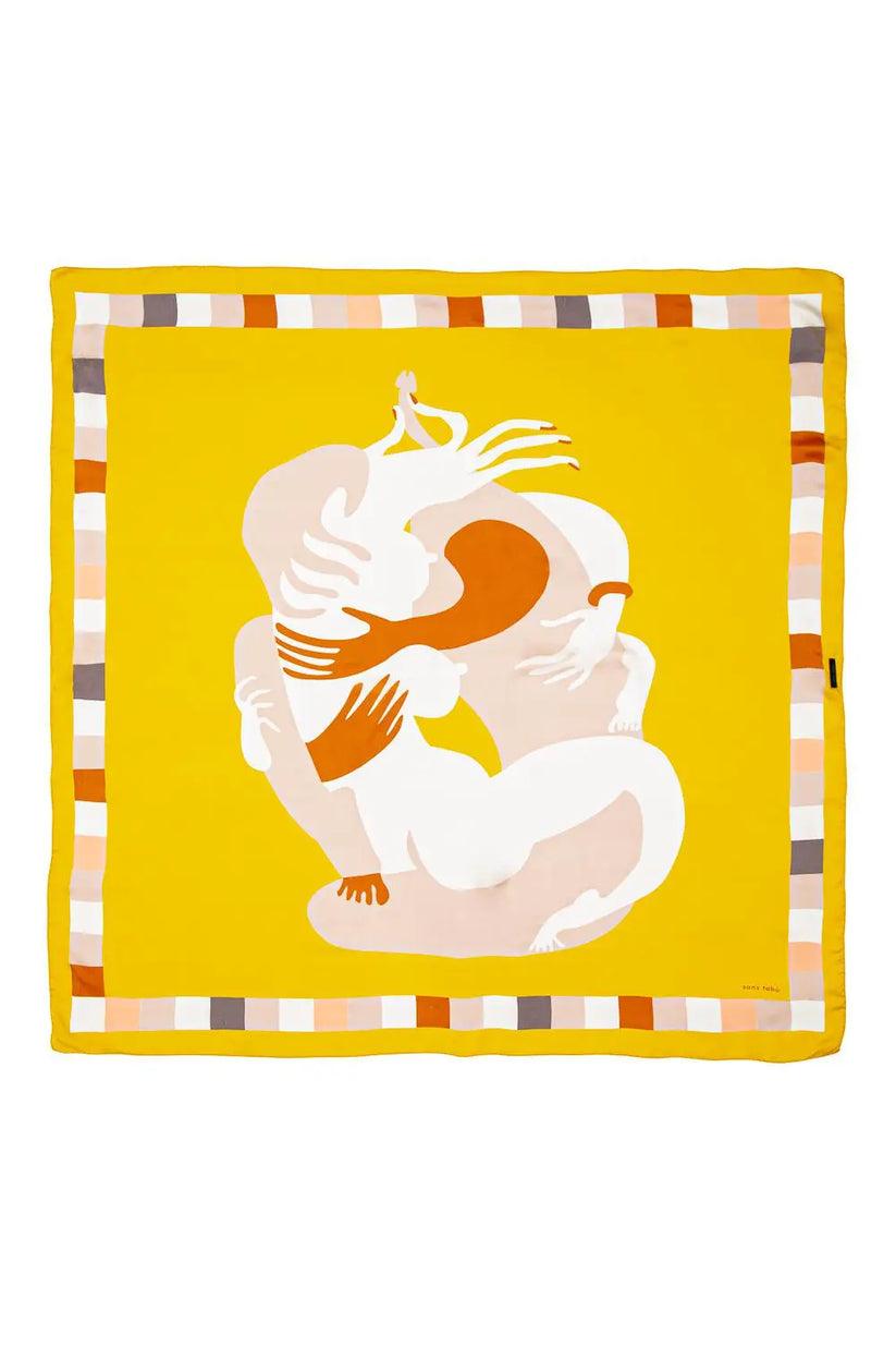 Sans Tabù Scialle Carrè In Pura Seta “L’abbraccio”