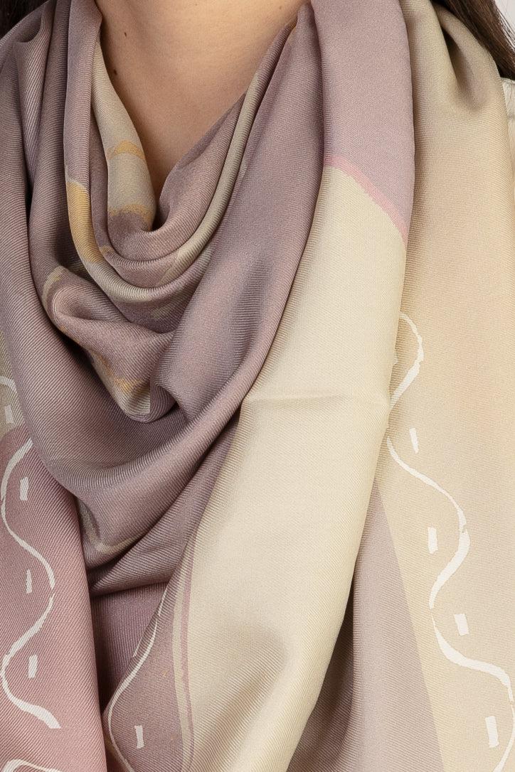 Sans Tabù Scialle Carrè In Pura Seta "Pillow Talk"