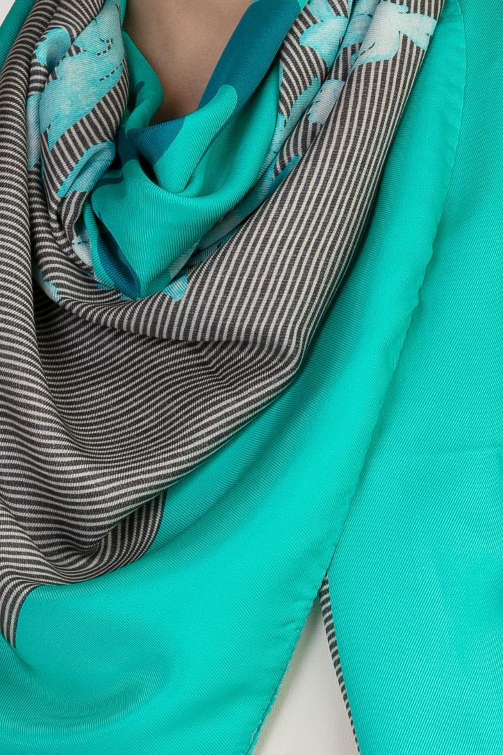 Sans Tabù Scialle Carrè In Pura Seta “Suzani”