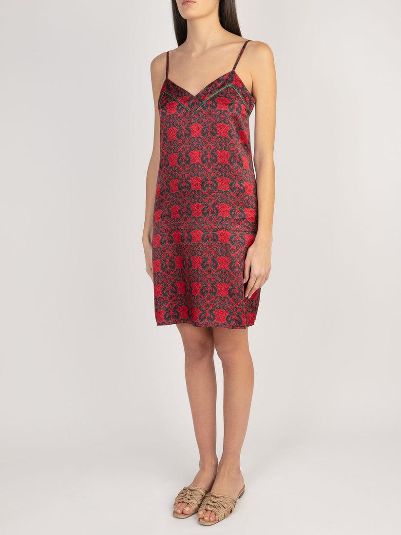 Sans Tabù Slipdress Pura Seta “Enlace” - Lipstick