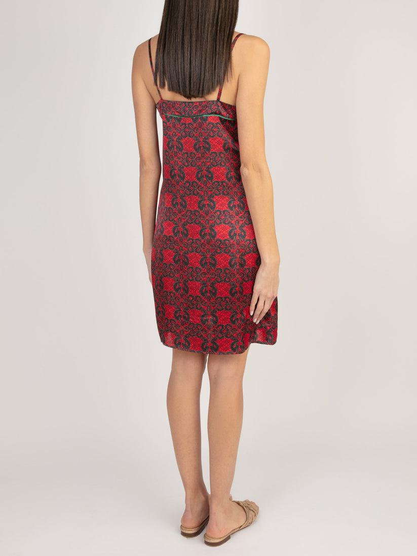 Sans Tabù Slipdress Pura Seta “Enlace” - Lipstick