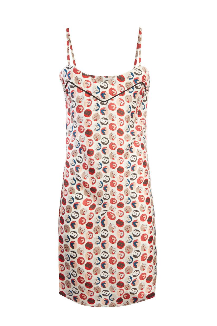 Sans Tabù Slipdress Pura Seta “Il Bacio” - Steel