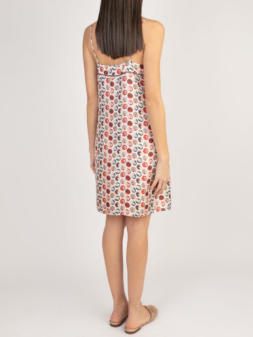 Sans Tabù Slipdress Pura Seta “Il Bacio” - Steel