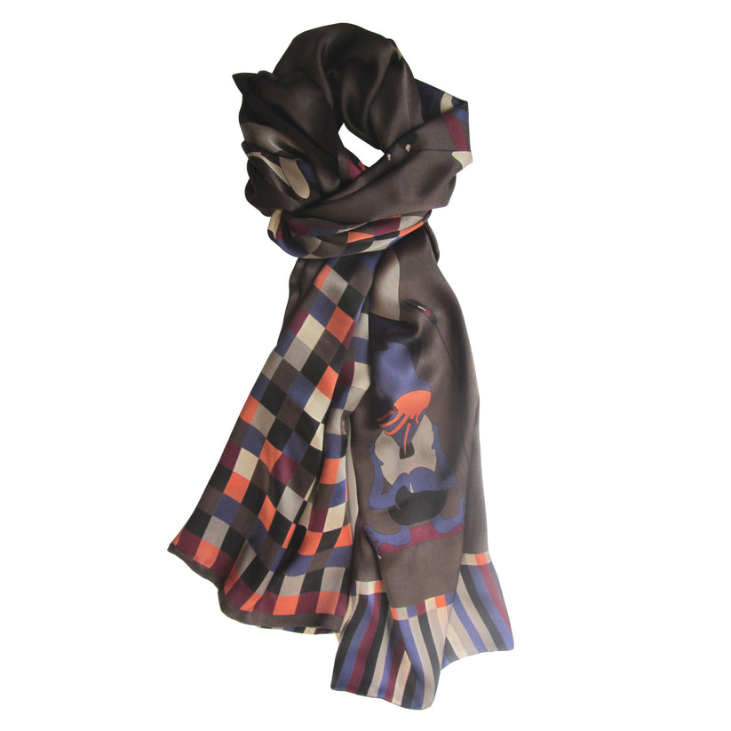 Sans Tabù Stola In Pura Seta Double Face “L’oblio”