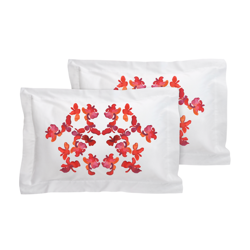 Sans Tabù Set Letto Ricamo Farfalla Con Copripiumino + Lenzuolo + Cuscini