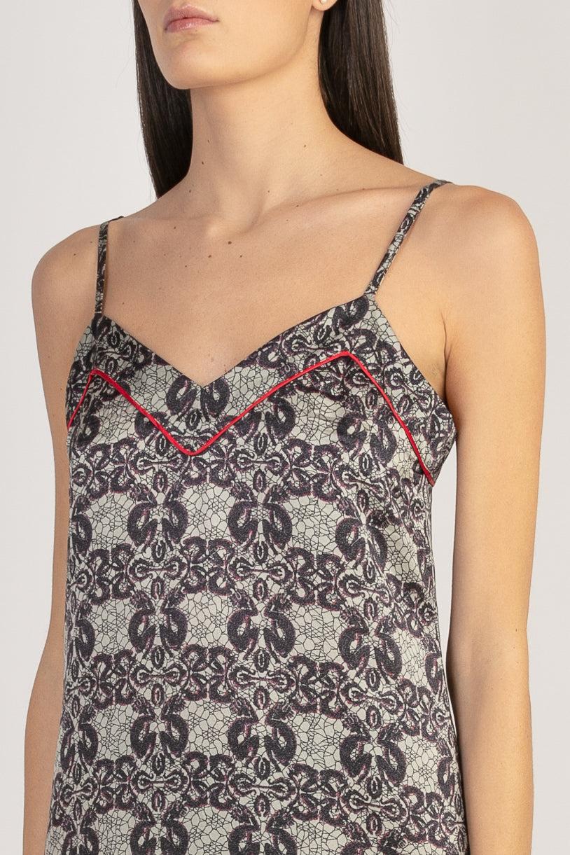 Sans Tabù Top Spallino Sottile Pura Seta “Enlace” - Pearl