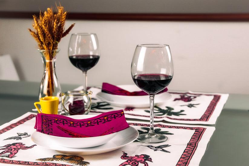 Sans Tabù Tovagliette Americane In Lino Bianco Grezzo & 2 Tovaglioli - Pop Of Arms