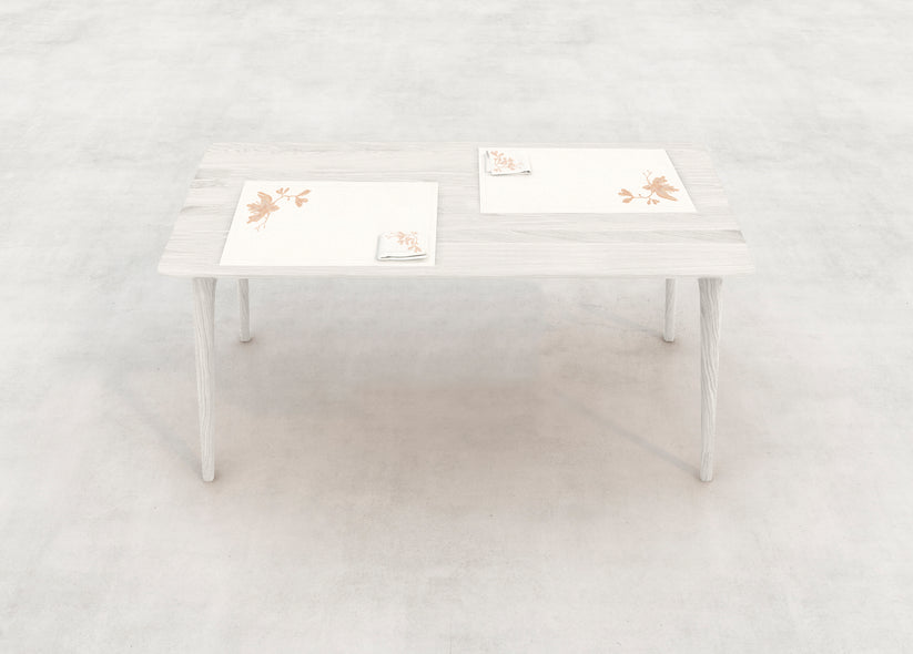 Sans Tabù Tovagliette Americane In Lino Grezzo & 2 Tovaglioli - Peach Blossom