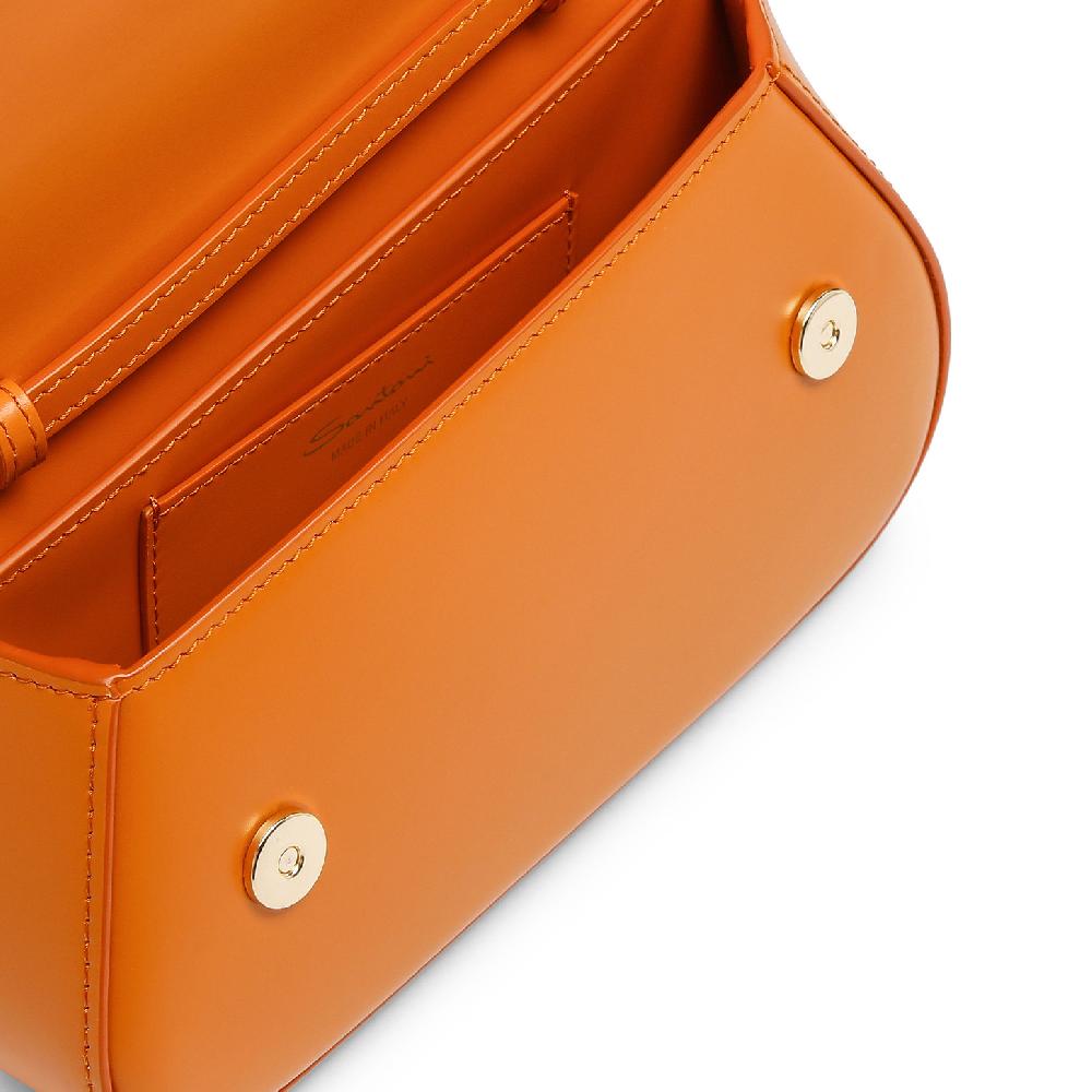 Santoni Borsa ThePluto A Tracolla In Pelle Arancione