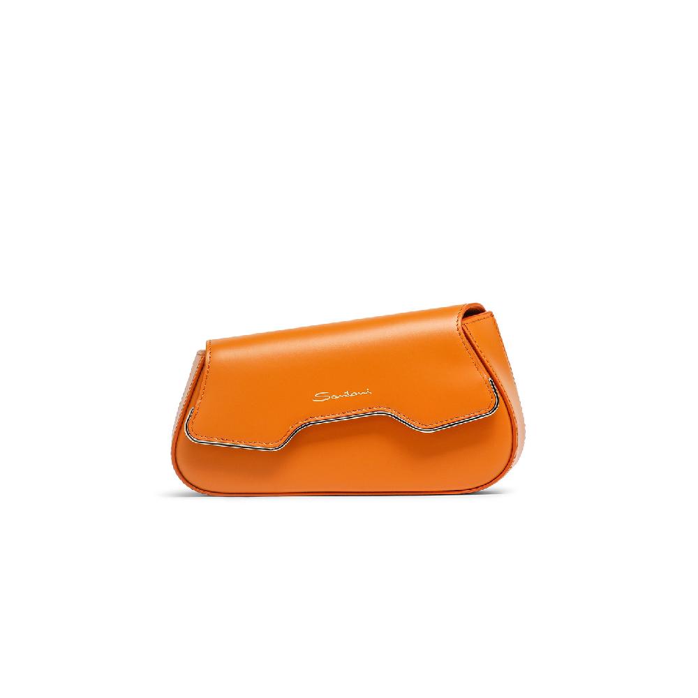 Santoni Borsa ThePluto a tracolla in pelle arancione