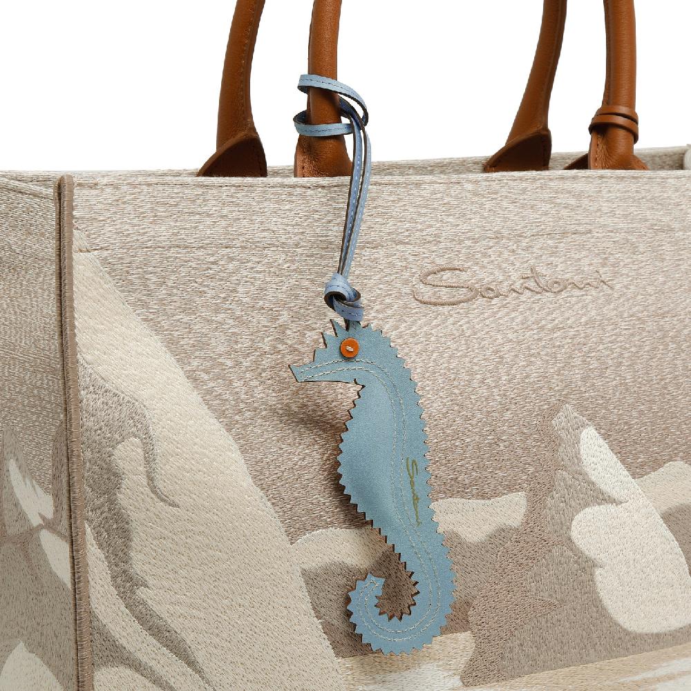 Santoni Charm Cavalluccio Marino In Pelle Arancione