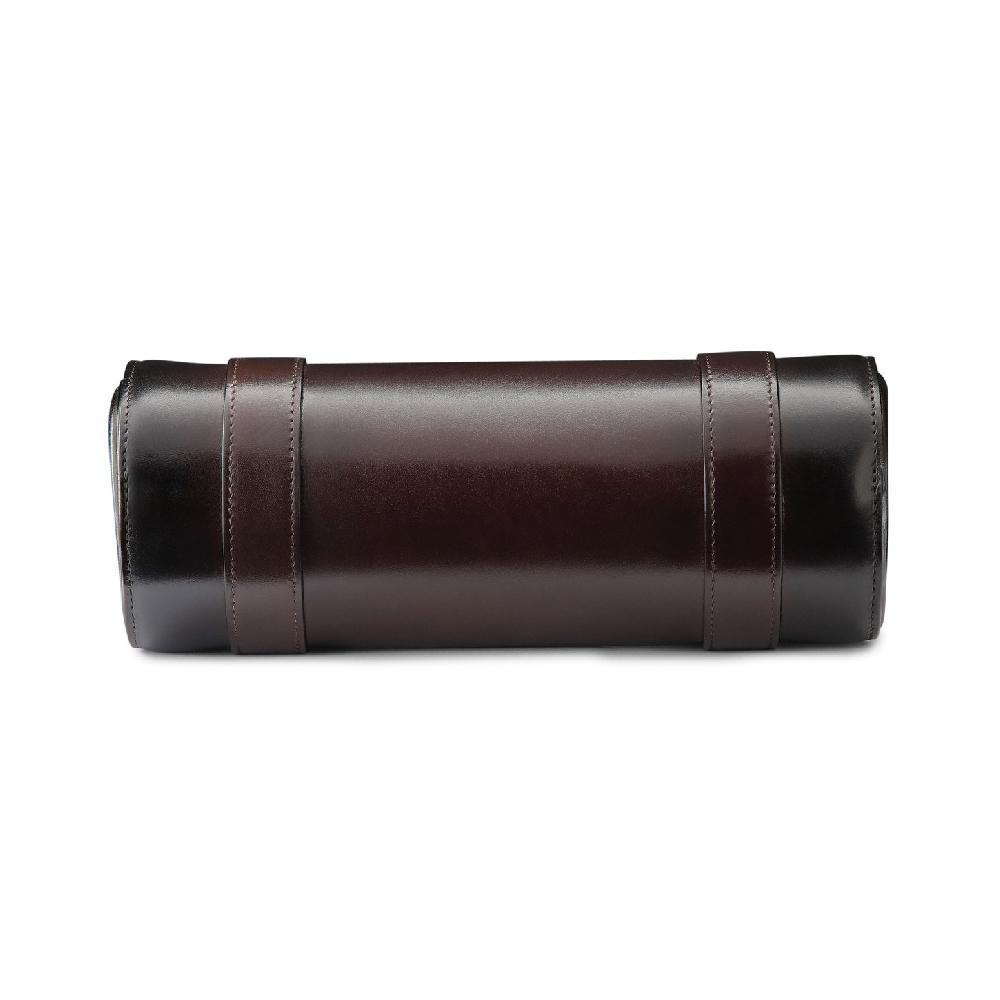 Santoni Custodia Portaorologi Grande In Pelle Marrone