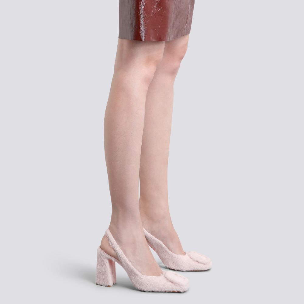 Santoni Décolletés Tacco Alto Da Donna In Lana Rosa