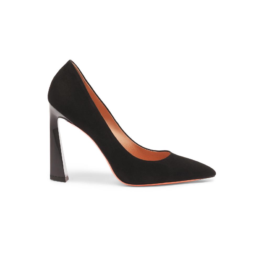 Santoni Décolletés tacco alto da donna in suede nero