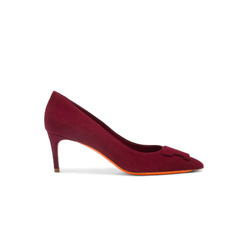 Santoni Décolletés tacco medio Santoni Sibille da donna in suede bordeaux