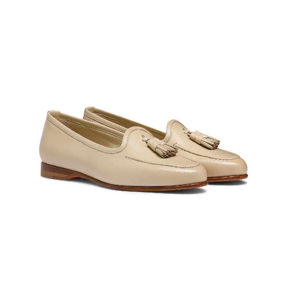Santoni Mocassino Andrea Con Nappe Da Donna In Pelle Beige