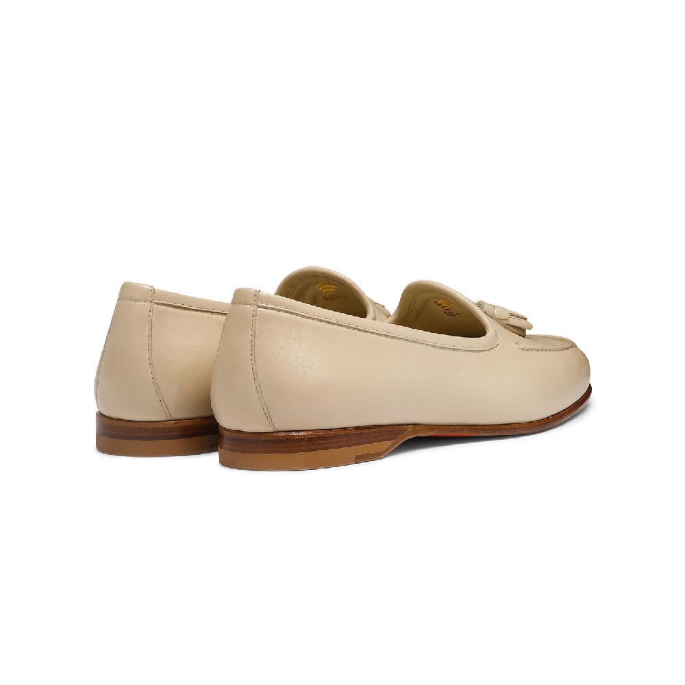 Santoni Mocassino Andrea Con Nappe Da Donna In Pelle Beige