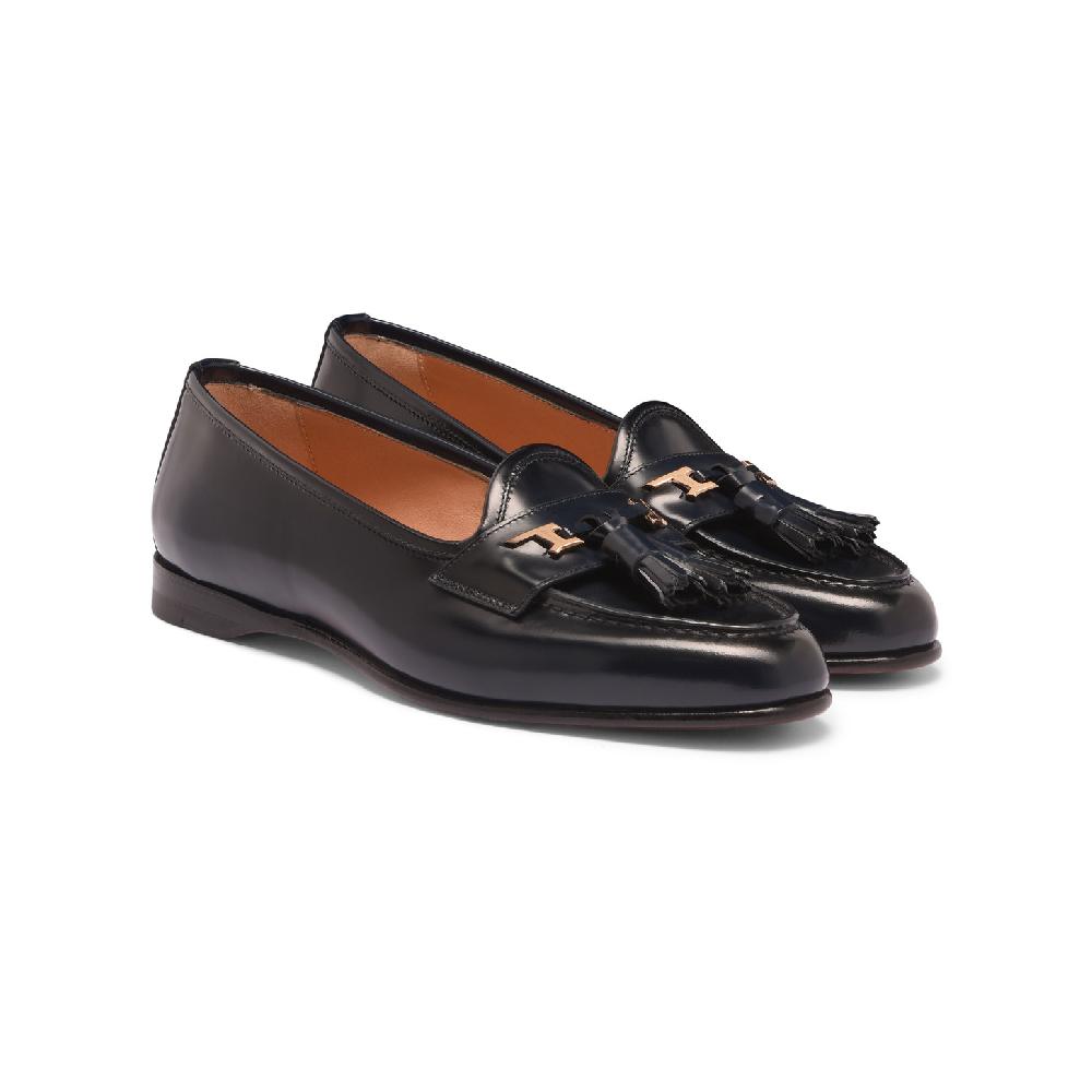 Santoni Mocassino Andrea Con Nappe Da Donna In Pelle Blu