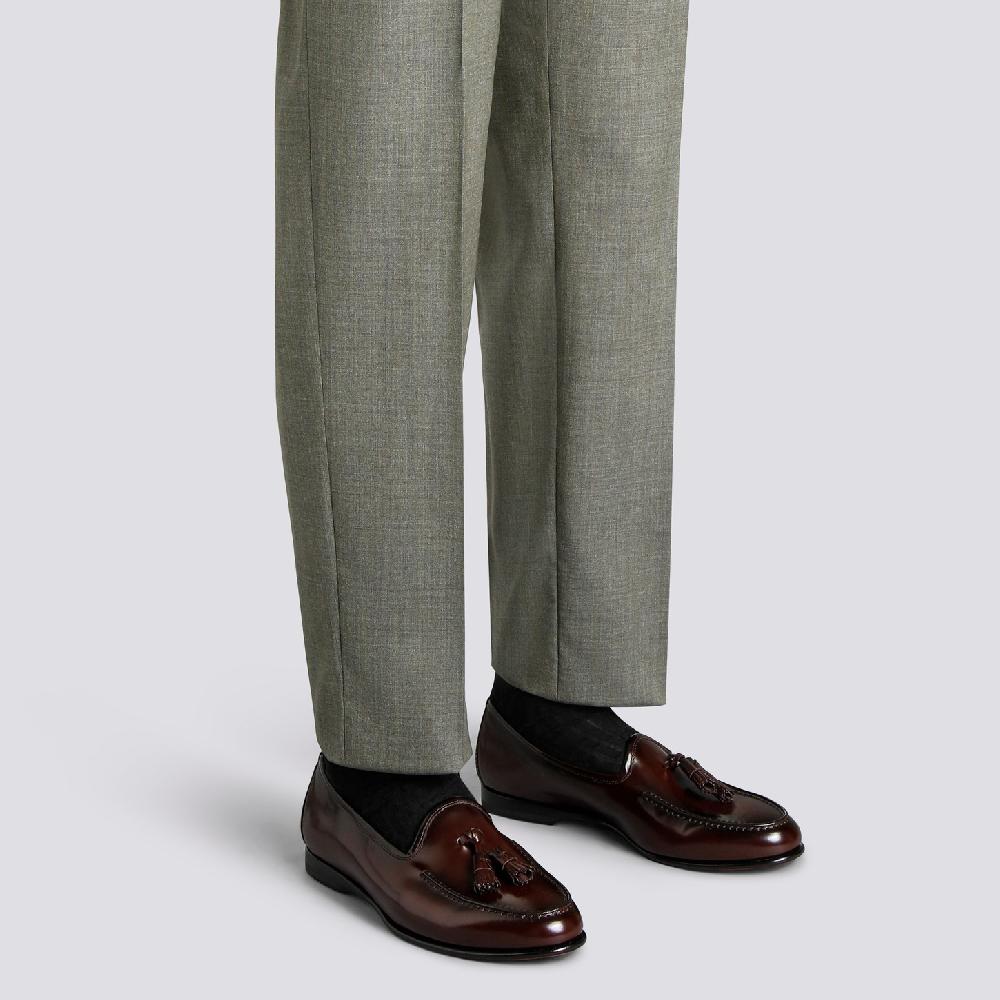 Santoni Mocassino Andrea Con Nappe Da Uomo In Pelle Lucida Bordeaux