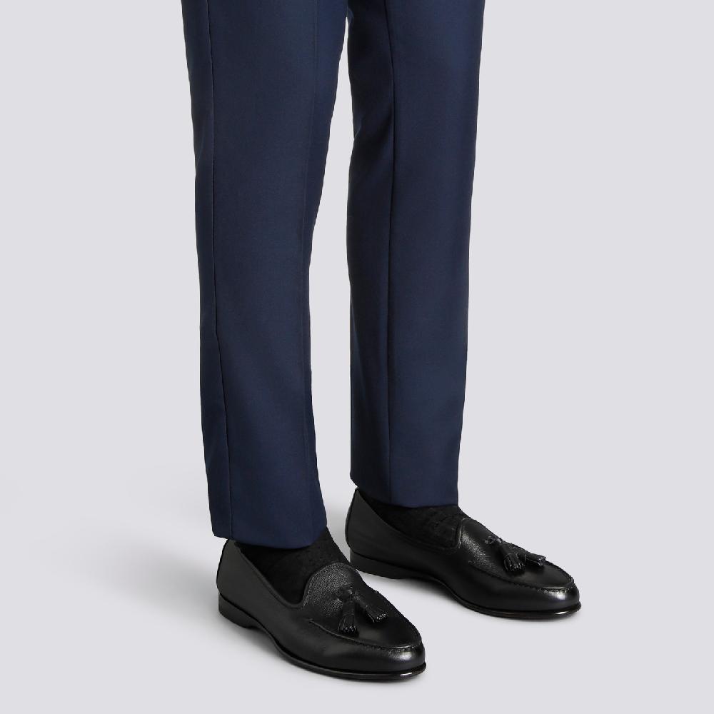 Santoni Mocassino Andrea Con Nappe Da Uomo In Pelle Nera