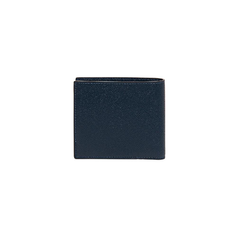 Santoni Portafoglio Con Porta Monete In Saffiano Blu