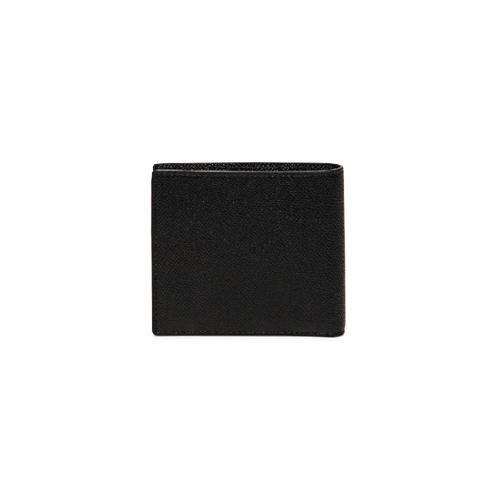 Santoni Portafoglio Con Porta Monete In Saffiano Nero