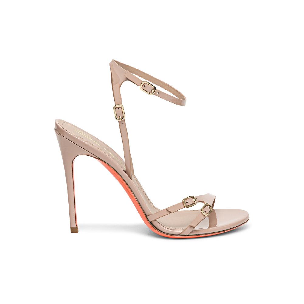 Santoni Sandalo tacco alto da donna in vernice rosa