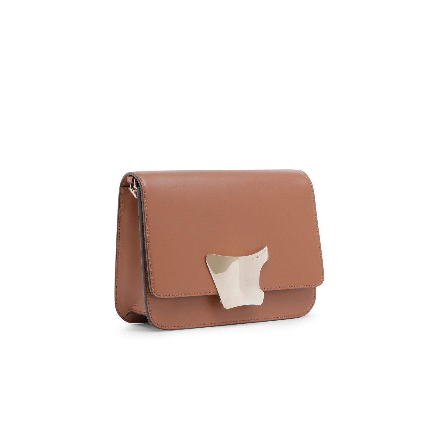 Santoni Borsa A Tracolla In Pelle Marrone