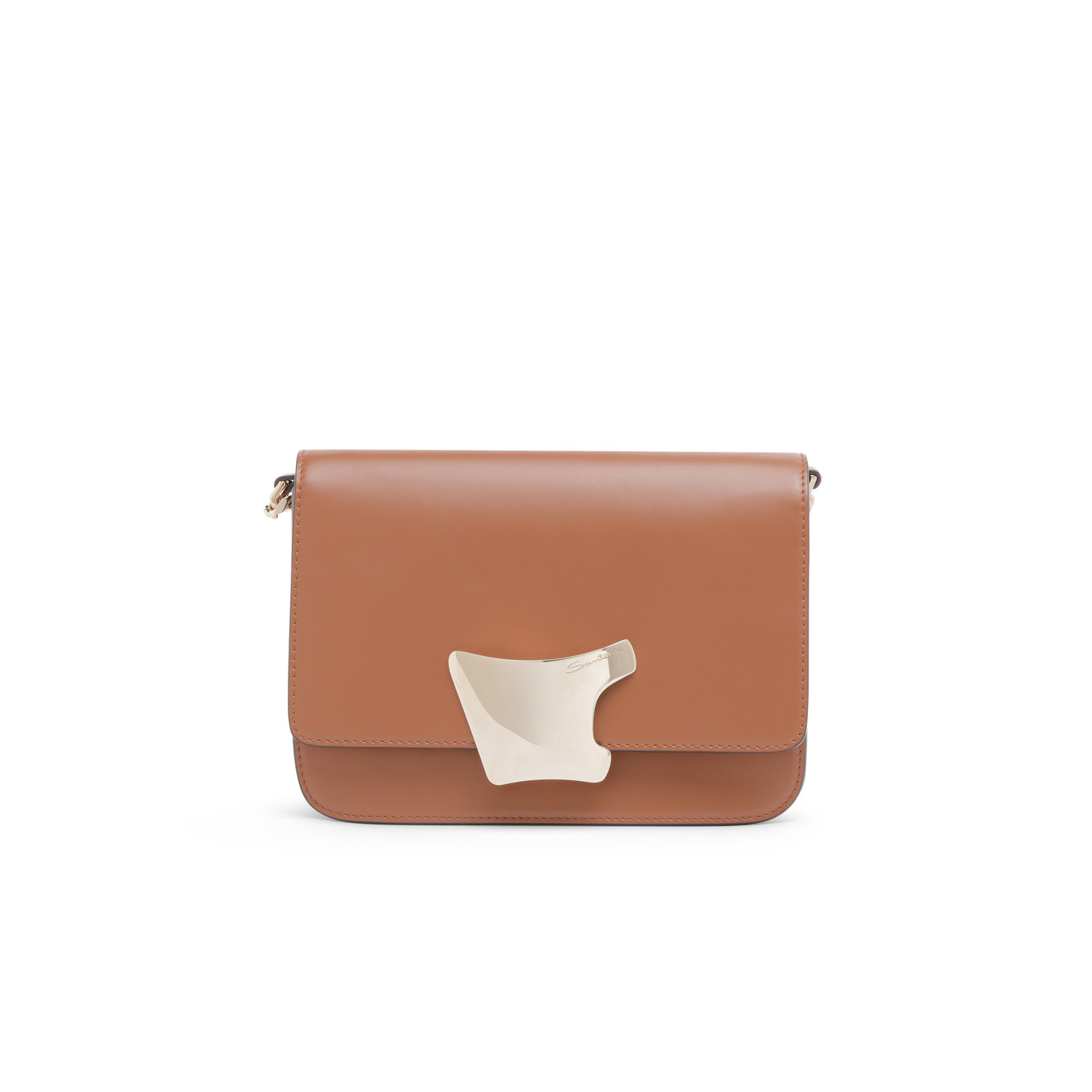 Santoni Borsa a tracolla in pelle marrone