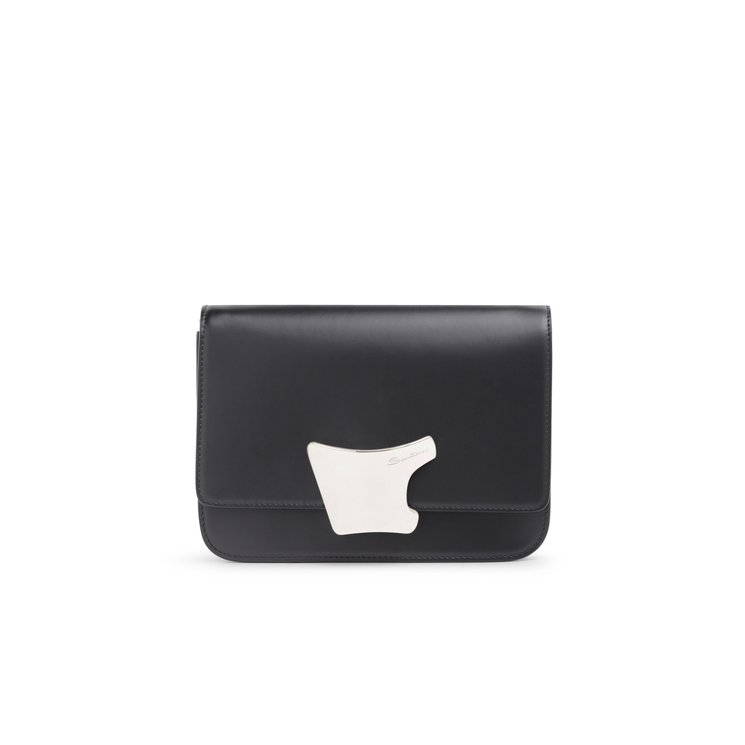 Santoni Borsa a tracolla in pelle nera