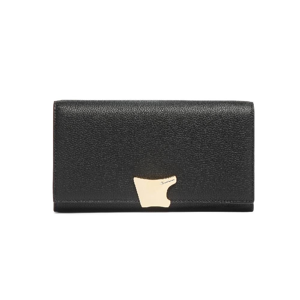 Santoni Borsa a tracolla in pelle nera