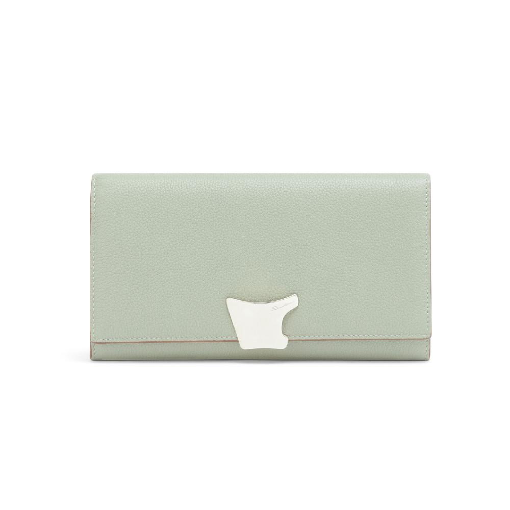 Santoni Borsa a tracolla in pelle verde