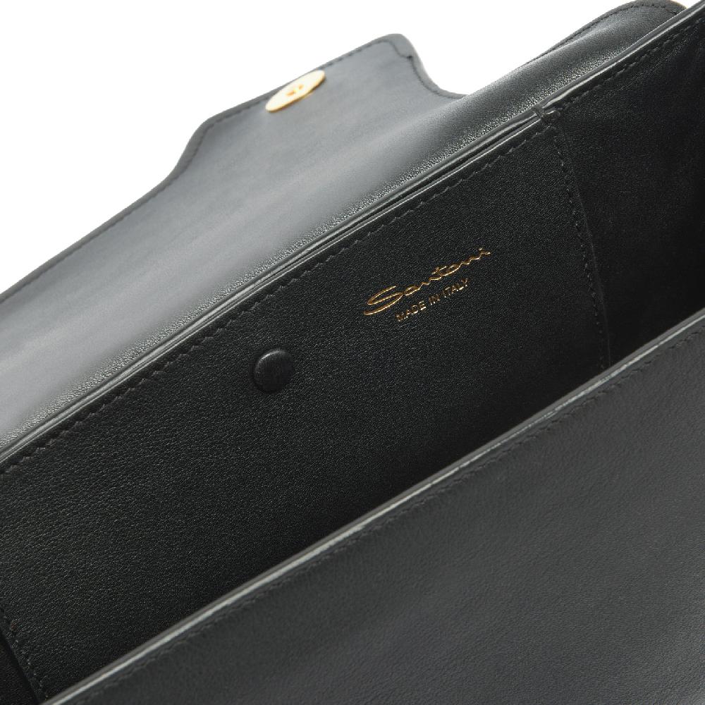 Santoni Borsa ThePluto In Pelle Nera