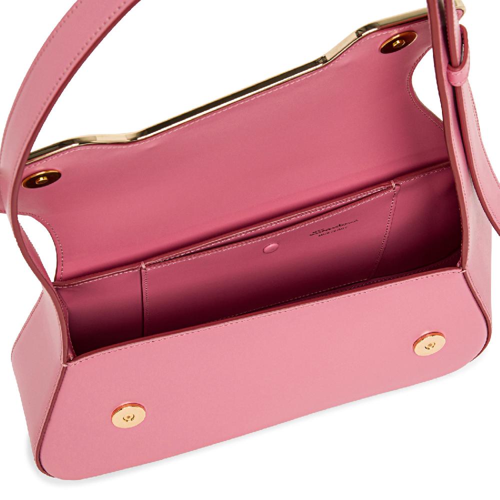 Santoni Borsa ThePluto In Pelle Rosa