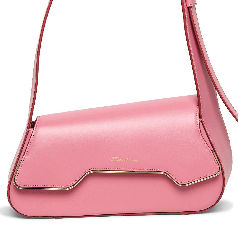 Santoni Borsa ThePluto In Pelle Rosa