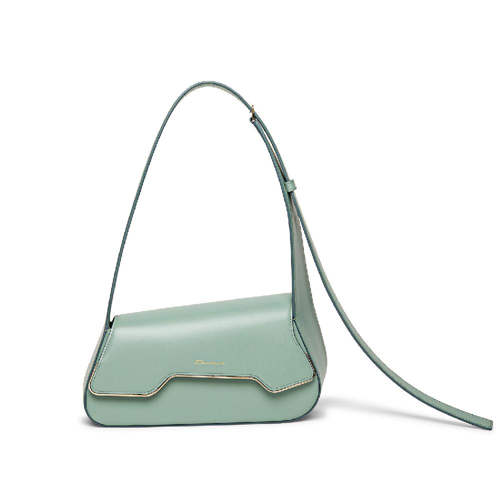 Santoni Borsa ThePluto in pelle verde acqua