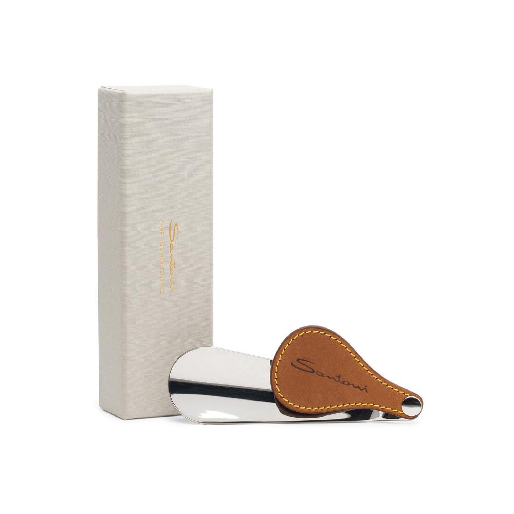 Santoni Calzascarpe da viaggio con manico in pelle