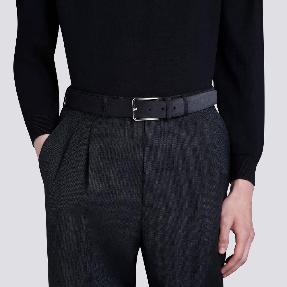 Santoni Cintura Regolabile Da Uomo In Suede Blu