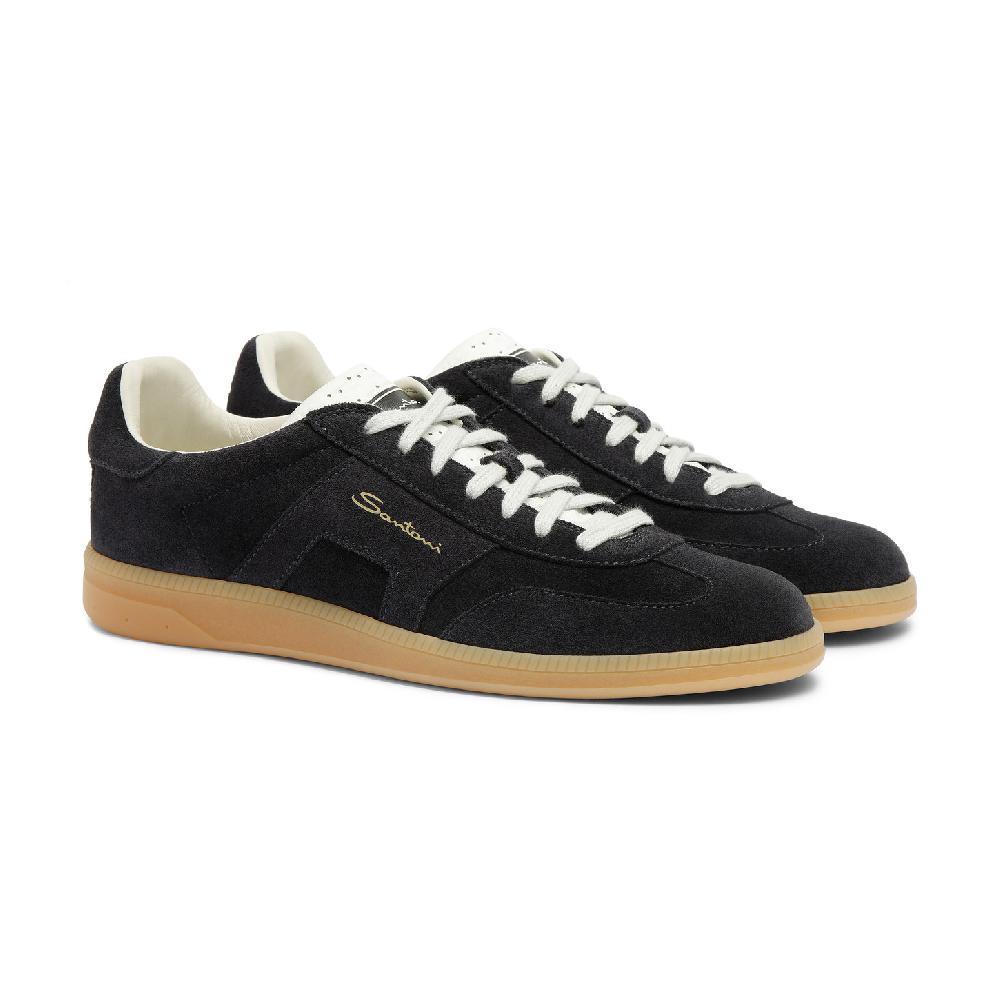 Santoni DBS Oly Sneaker Da Uomo In Suede Blu