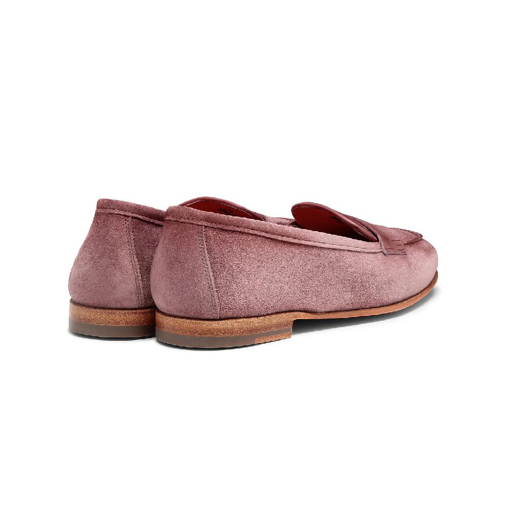 Santoni Mocassino Carla Da Donna In Suede Rosa